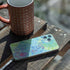 Liquid Blue Tie Dye Peace Heart iPhone 11 Pro Skin