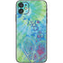 Liquid Blue Tie Dye Peace Heart iPhone 11 Skin