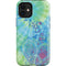 Liquid Blue Tie Dye Peace Heart iPhone 12 Mini Impact Case