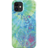 Liquid Blue Tie Dye Peace Heart iPhone 12 Mini Lite Case