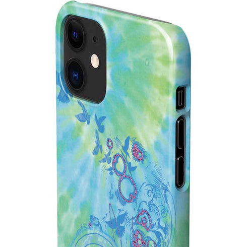 Liquid Blue Tie Dye Peace Heart iPhone 12 Mini Lite Case
