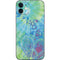 Liquid Blue Tie Dye Peace Heart iPhone 12 Mini Skin