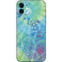 Liquid Blue Tie Dye Peace Heart iPhone 12 Mini Skin