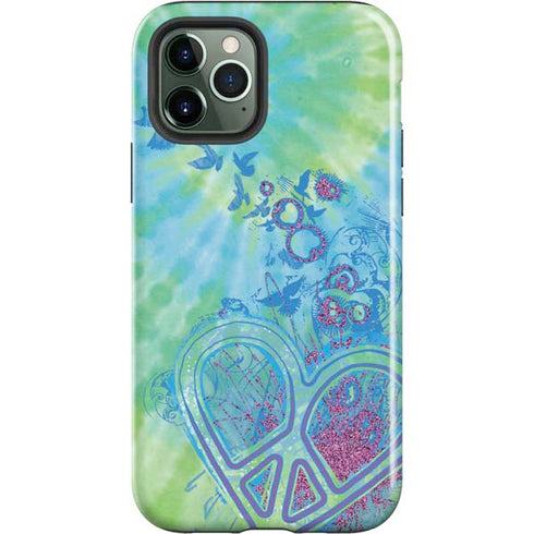 Liquid Blue Tie Dye Peace Heart iPhone 12 Pro Max Impact Case