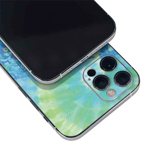Liquid Blue Tie Dye Peace Heart iPhone 12 Pro Skin