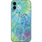 Liquid Blue Tie Dye Peace Heart iPhone 12 Skin