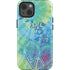 Liquid Blue Tie Dye Peace Heart iPhone 13 Impact Case