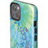 Liquid Blue Tie Dye Peace Heart iPhone 15 Plus Impact Case