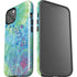 Liquid Blue Tie Dye Peace Heart iPhone 14 Plus Impact Case