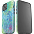 Liquid Blue Tie Dye Peace Heart iPhone 14 Impact Case