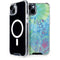 Liquid Blue Tie Dye Peace Heart iPhone 14 Plus MagSafe Case