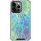 Liquid Blue Tie Dye Peace Heart iPhone 14 Pro Clear Case