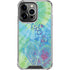 Liquid Blue Tie Dye Peace Heart iPhone 14 Pro Clear Case