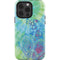 Liquid Blue Tie Dye Peace Heart iPhone 14 Pro Impact Case