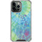 Liquid Blue Tie Dye Peace Heart iPhone 14 Pro Max Clear Case