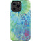 Liquid Blue Tie Dye Peace Heart iPhone 14 Pro Max Impact Case