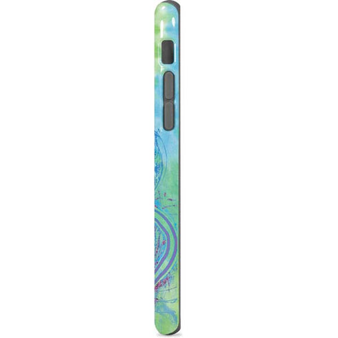 Liquid Blue Tie Dye Peace Heart iPhone 7 Pro Case