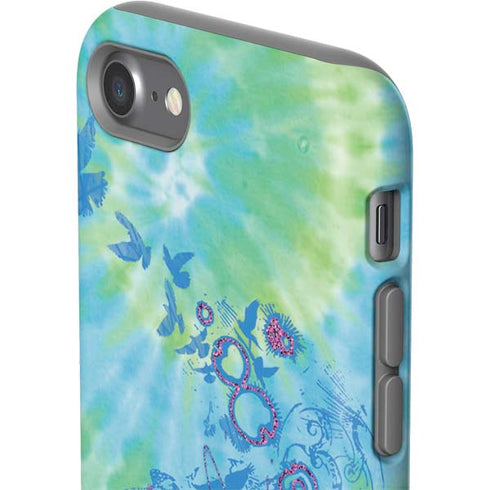 Liquid Blue Tie Dye Peace Heart iPhone SE (2nd & 3rd Gen) Pro Case