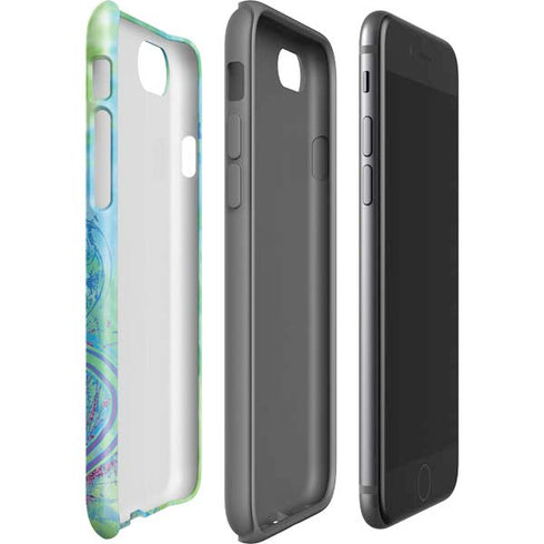 Liquid Blue Tie Dye Peace Heart iPhone SE (2nd & 3rd Gen) Pro Case