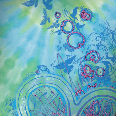 Liquid Blue Tie Dye Peace Heart iPhone X Pro Case