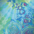 Liquid Blue Tie Dye Peace Heart iPhone X Skin