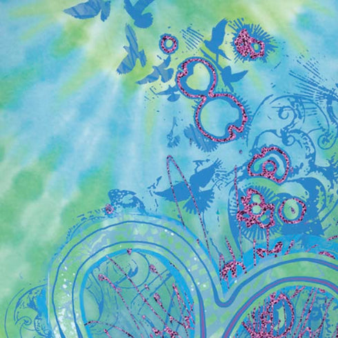 Liquid Blue Tie Dye Peace Heart iPhone XR Skin