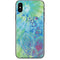 Liquid Blue Tie Dye Peace Heart iPhone XS Skin