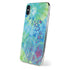 Liquid Blue Tie Dye Peace Heart iPhone XS Skin
