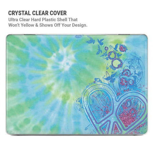 Liquid Blue Tie Dye Peace Heart MacBook Air 13in M1 (2021) Case plus Skin