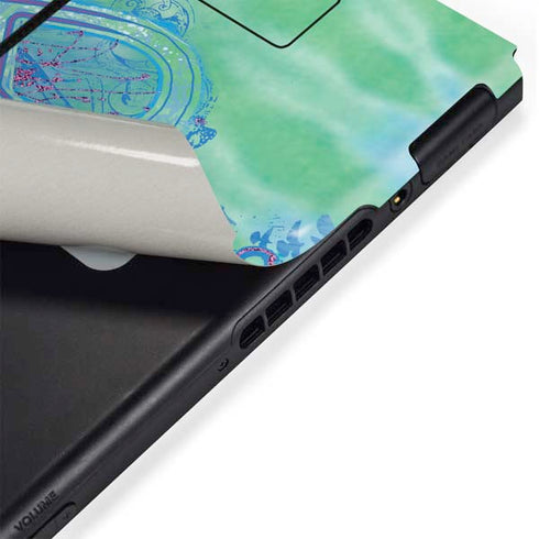 Liquid Blue Tie Dye Peace Heart Nintendo Switch Bundle Skin