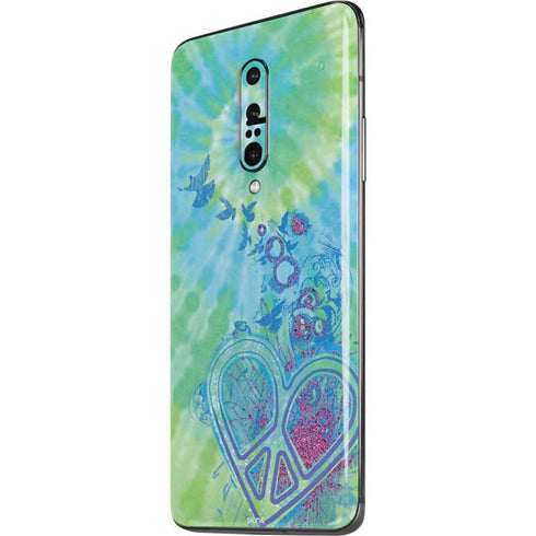 Liquid Blue Tie Dye Peace Heart OnePlus 7 Pro Skin