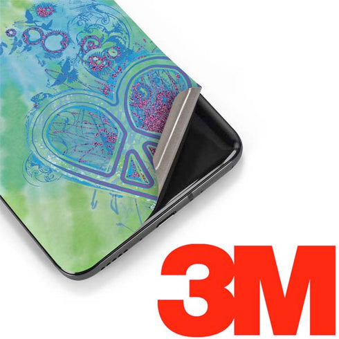 Liquid Blue Tie Dye Peace Heart OnePlus 7 Pro Skin
