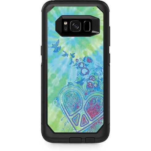 Liquid Blue Tie Dye Peace Heart Otterbox Commuter Galaxy Skin