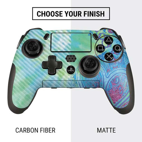 Liquid Blue Tie Dye Peace Heart PlayStation Scuf Vantage 2 Controller Skin