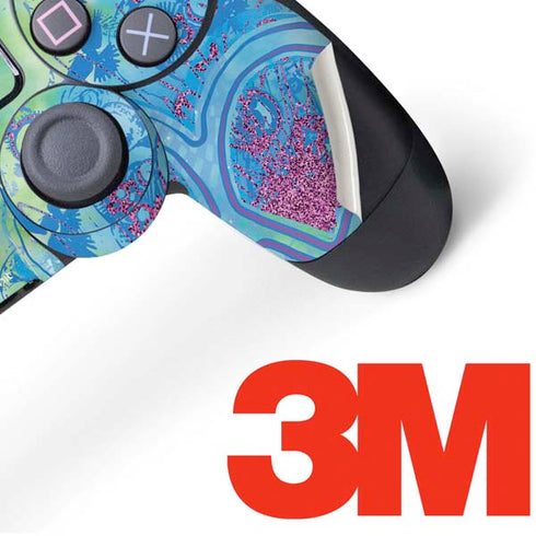 Liquid Blue Tie Dye Peace Heart PS4 Controller Skin