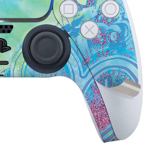 Liquid Blue Tie Dye Peace Heart PS5 Bundle Skin