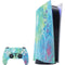 Liquid Blue Tie Dye Peace Heart PS5 Digital Edition Bundle Skin