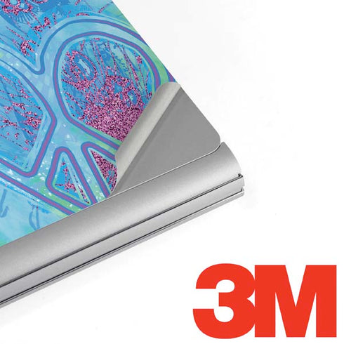 Liquid Blue Tie Dye Peace Heart Surface Book 2 15in Skin
