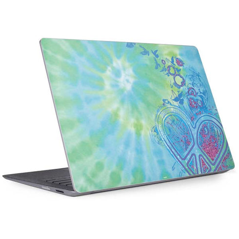 Liquid Blue Tie Dye Peace Heart Surface Laptop 2 Skin