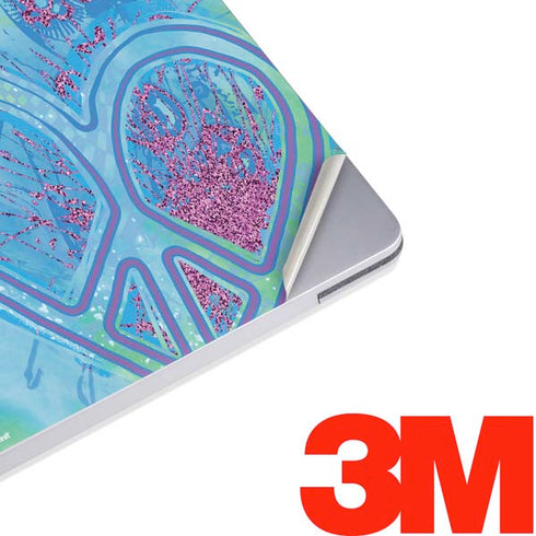 Liquid Blue Tie Dye Peace Heart Surface Laptop 2 Skin