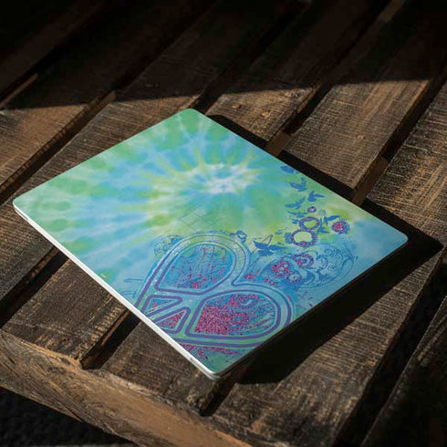 Liquid Blue Tie Dye Peace Heart Surface Laptop 3 13.5in Skin