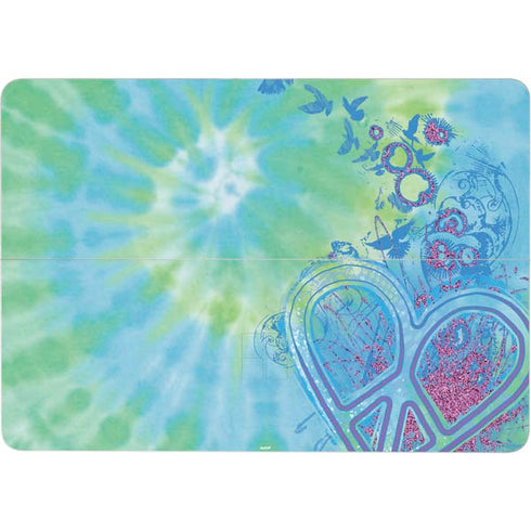 Liquid Blue Tie Dye Peace Heart Surface Laptop Studio Skin