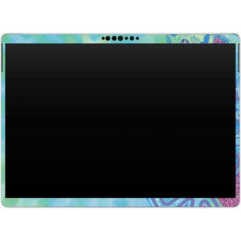 Liquid Blue Tie Dye Peace Heart Surface Pro 9 Skin