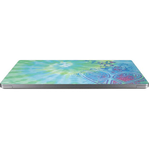 Liquid Blue Tie Dye Peace Heart Universal Laptop 12in (9.8 x 6.8in) Skin