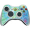 Liquid Blue Tie Dye Peace Heart Xbox 360 Wireless Controller Skin