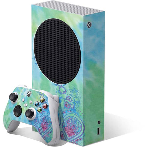 Liquid Blue Tie Dye Peace Heart Xbox Series S Skins