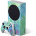 Liquid Blue Tie Dye Peace Heart Xbox Series S Bundle Skin