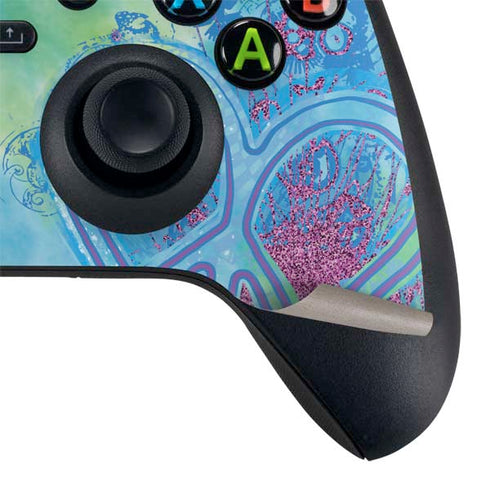Liquid Blue Tie Dye Peace Heart Xbox Series X Bundle Skin