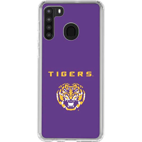 Louisiana State University - LSU Tigers Purple Galaxy A21 Clear Case
