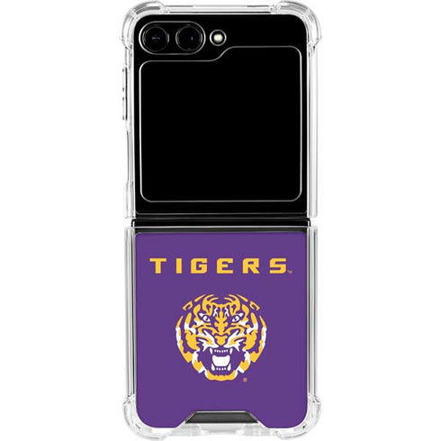 Louisiana State University - LSU Tigers Purple Galaxy Z Flip5 5G Clear Case